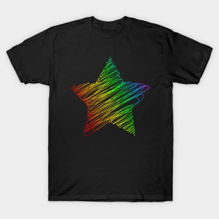 Rainbow star lgbt gay lesbian T-Shirt